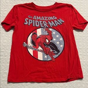 Red Marvel Spider-Man Graphic T-Shirt